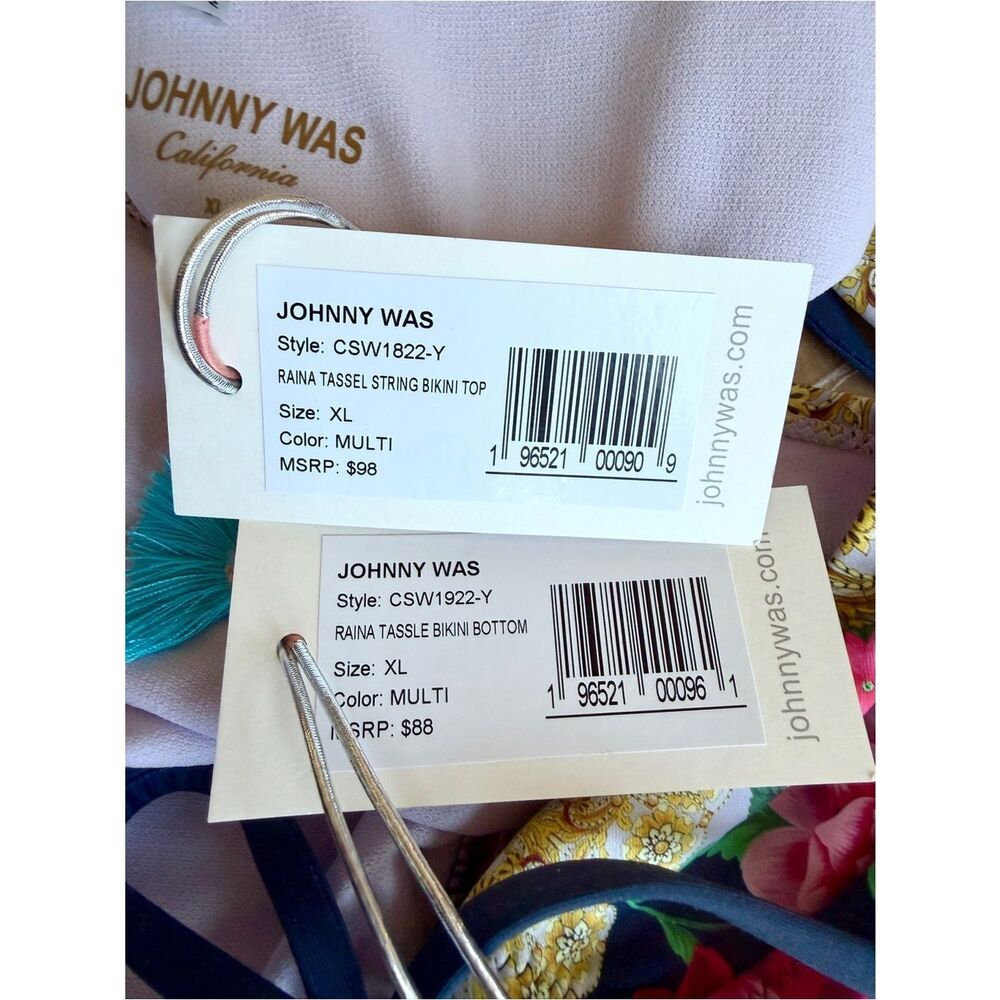 Johnny Was Raina Tassel String Bikini Set XL - Picture 7 of 12